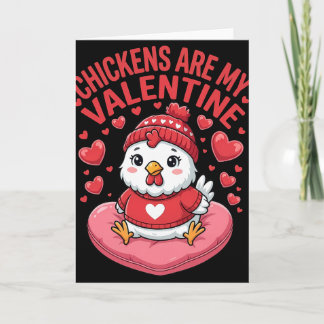 Carte Le poulet est ma Saint-Valentin Couple d'amoureux