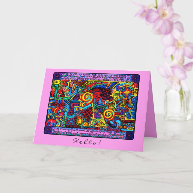 Carte Le pouvoir de la foi La Fuerza de la Fe Bonjour (Orchidée)