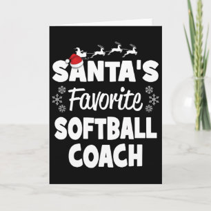 Carte Le préféré du Père Noël Softll Coach Funny Noël Ta