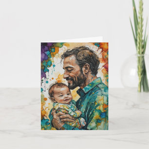 Carte Le premier chapitre du nouveau papa - Une fête des