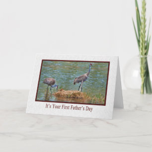 Carte Le premier jour des filles, Sandhill Crane Family