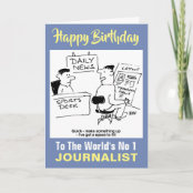 Carte Joyeux Anniversaire A Un Journaliste Special Zazzle Fr
