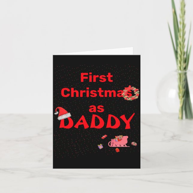 Carte Le premier Noël de papa Swea  (Devant)