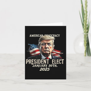 Carte Le président américain de la démocratie élit Donal