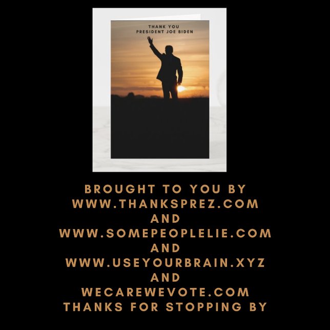 Carte Le président Merci Joe Biden (Créateur téléchargé)