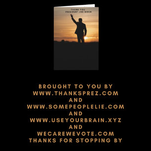 Carte Le président Merci Joe Biden