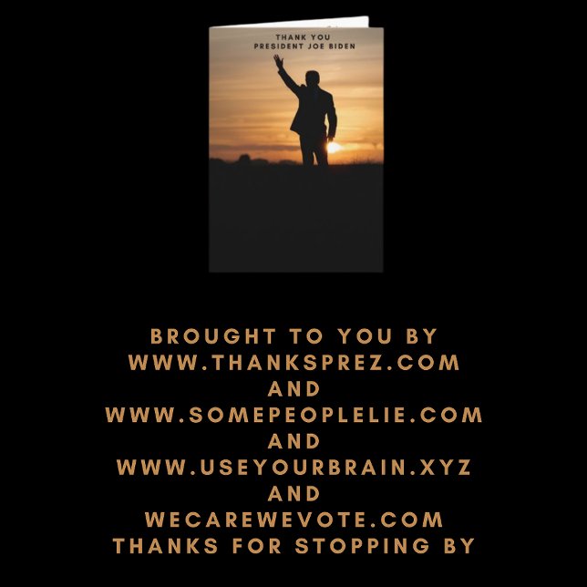 Carte Le président Merci Joe Biden (Créateur téléchargé)