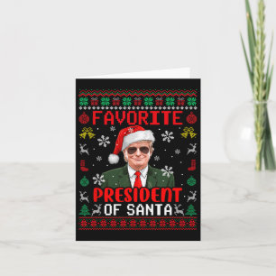 Carte Le Président Préféré De Père Noël Xmas Trump Fier