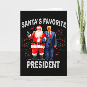 Carte Le président préféré du Père Noël Drôle Trump