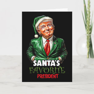 Carte Le président préféré du Père Noël Funny Trump Noël