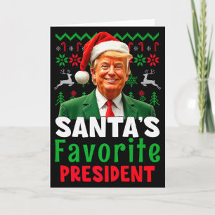 Carte Le président préféré du Père Noël Santa Trump Xmas