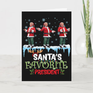 Carte Le président préféré du Père Noël Trump danse drôl