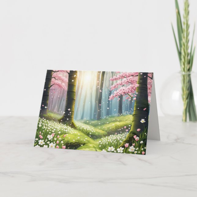 Carte Le Printemps Dans La Sympathie De La Forêt (Devant)