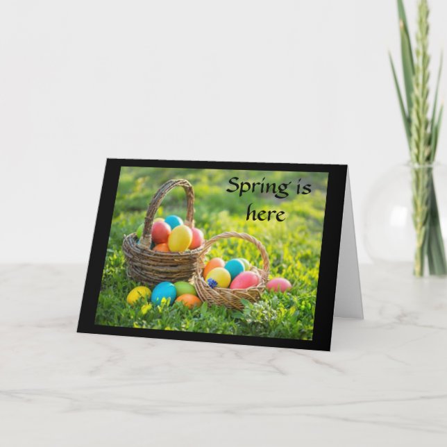CARTE LE PRINTEMPS EST ICI ET **EASTER** EST PRÈS (Devant)