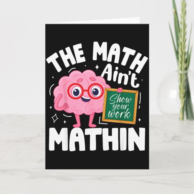 Carte Le prof de maths drôle, les maths ne sont pas drôl (Devant)