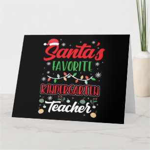 Carte Le professeur de maternelle préféré du Père Noël d
