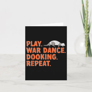 Carte Le propriétaire du furet Jouer à la danse de guerr