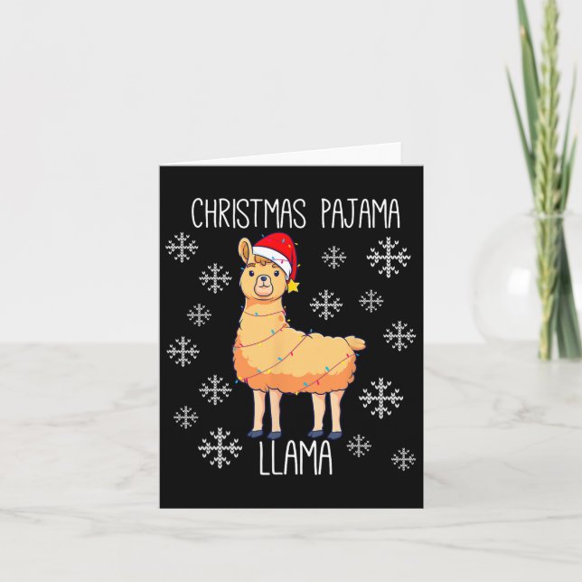 Carte Le pyjama de Noël Llama (Devant)