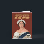 Carte Le Queen Victoria Times change son anniversaire<br><div class="desc">Envoyez votre histoire obsédée l'a aimée si amusante, et si triste, la carte d'anniversaire de la reine Victoria, qui donne un aperçu ludique des changements sociaux et économiques rapides qui se sont produits pendant son règne et la citation tristement célèbre, "Nous ne sommes pas amusés", qui lui est souvent attribuée....</div>