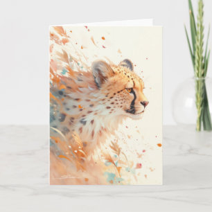 Carte Le regard d'un guépard dans la nature