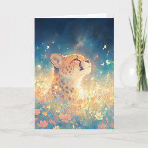 Carte Le regard d'un guépard sous les étoiles