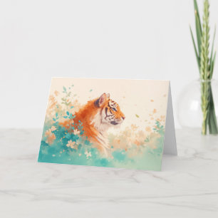 Carte Le Regard Tranquille d'un Tigre Majestueux