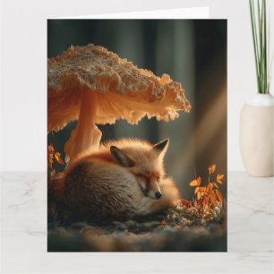 Carte Le Renard Rouge Dort Sous Le Champion Géant