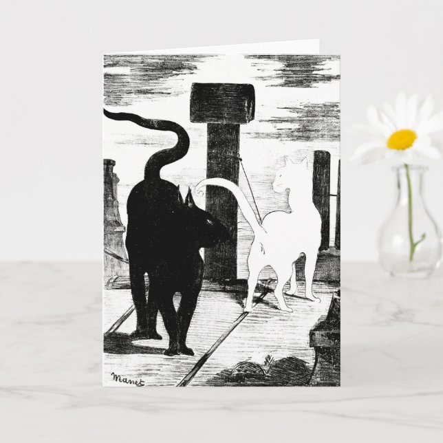 Carte Le Rendez-vous des Chats - Édouard Manet - Cat Art (Petite plante)