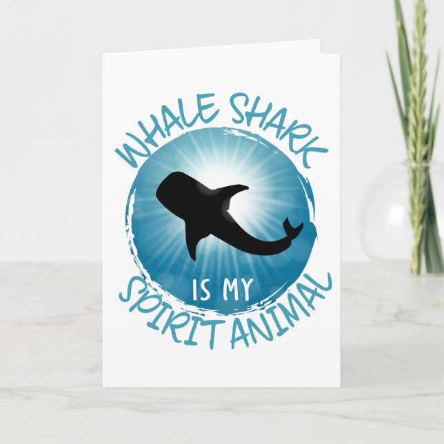 Carte Le requin baleine est mon esprit animal (Devant)