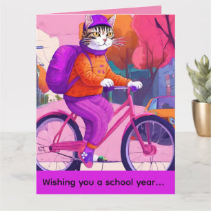 Carte Le retour à l'école de Jazzy Kitty