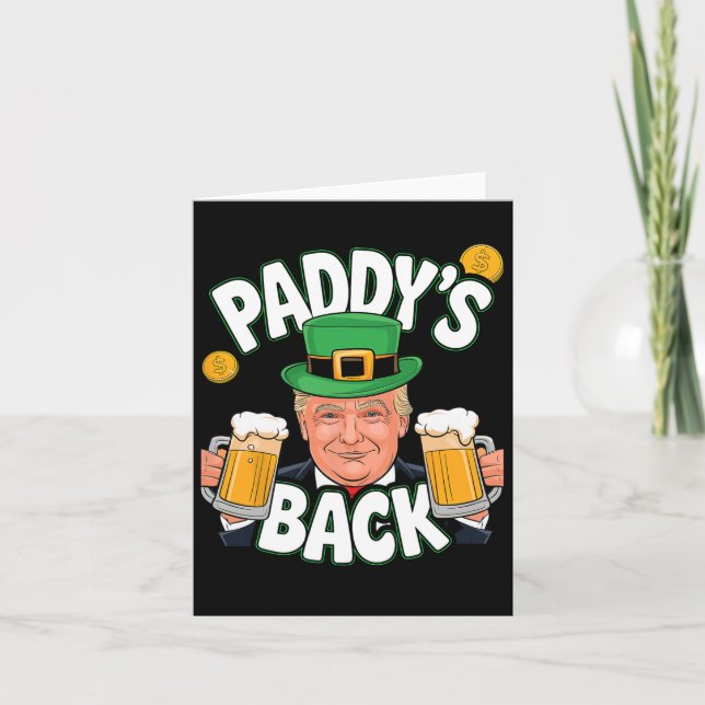 Carte Le retour de Paddy, drôle Trump Saint-Patrick Sham (Devant)