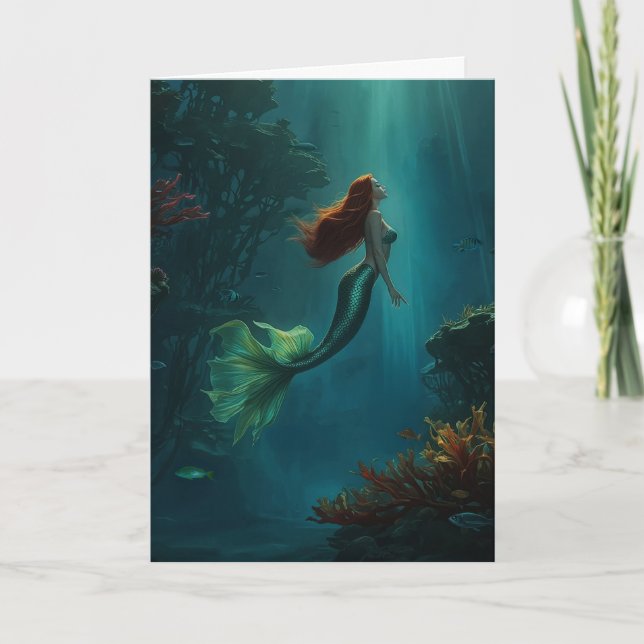 Carte Le rêve d'Imaginaire de Mermaid Scène sous-marine (Devant)