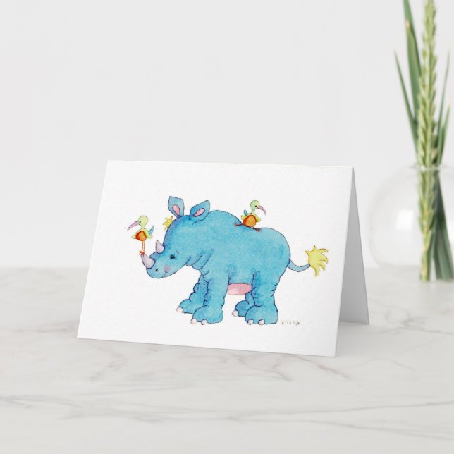 Carte Le rhinocéros bleu (Devant)