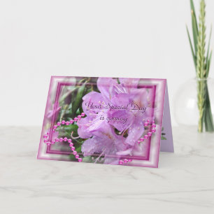 Carte Le rhododendron et les perles 2 - customisez