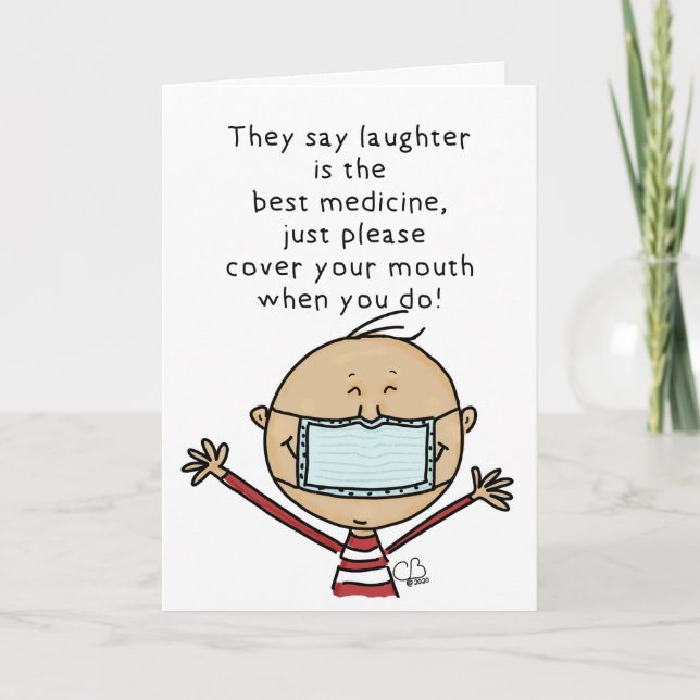 Carte Le rire est le meilleur remède, Covid-19 Encourage (Devant)