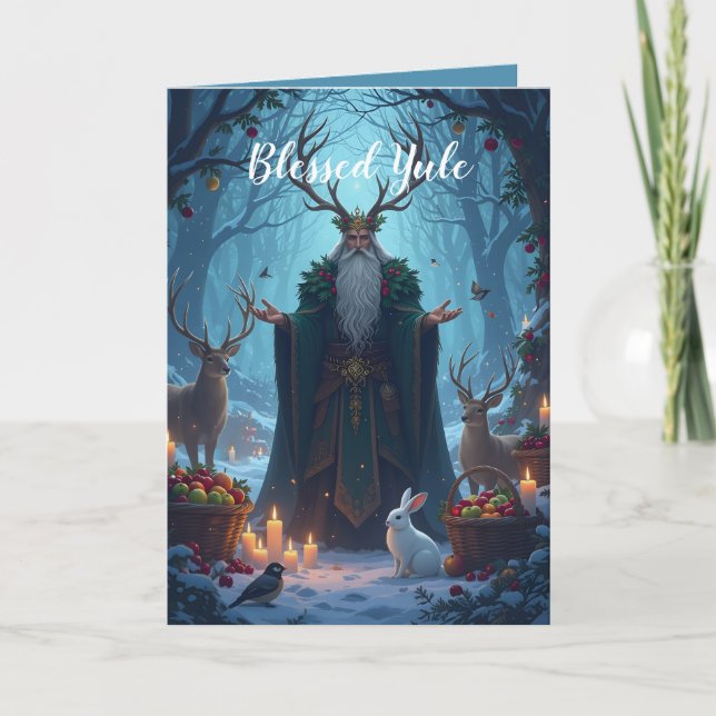 Carte Le roi de houx accueille Yule (Devant)