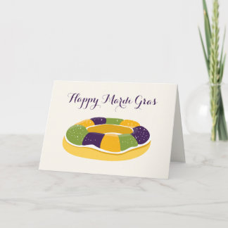 Carte Le Roi heureux Cake Fat mardi de mardi gras