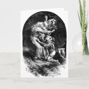 Carte Le roi Lear et l'idiot dans une tempête