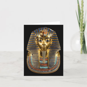 Carte Le roi Toutankhamon, Masque d'or, Pharaon égyptien