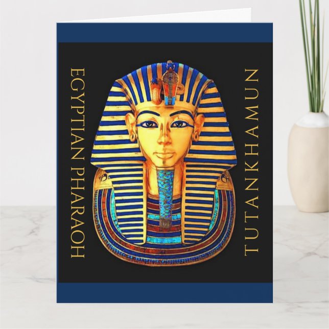 Carte Le roi Toutankhamon, Masque d'or, Pharaon égyptien (Devant)