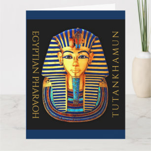 Carte Le roi Toutankhamon, Masque d'or, Pharaon égyptien