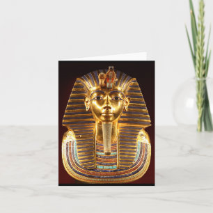 Carte Le roi Toutankhamon, Masque d'or, Pharaon égyptien