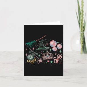 Carte Le rose Va Bien Avec La Sorcière D'Halloween Drôle