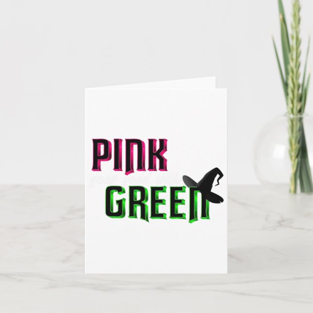 Carte Le rose va bien avec le vert  (Devant)