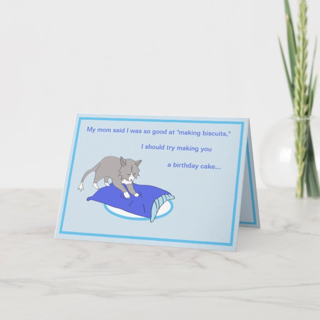 Carte Le rotin fait des biscuits Anniversaire (Devant)