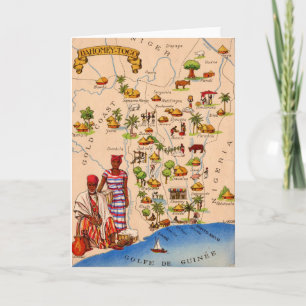 Carte Le Royaume du Dahomey d'Afrique