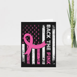 Carte Le ruban rose American Drapeau Prix du cancer du s