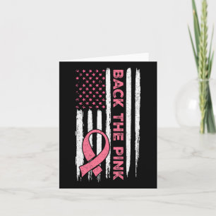 Carte Le ruban rose American Drapeau Prix du cancer du s