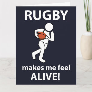 Carte Le rugby me fait sentir vivant Rugby