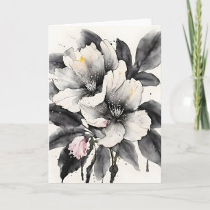 Carte Le sabot de Darwin - Fleurs à l'aquarelle